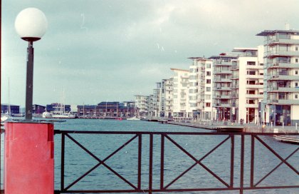 Utsikt över Norra Hamnen från Kvickbron